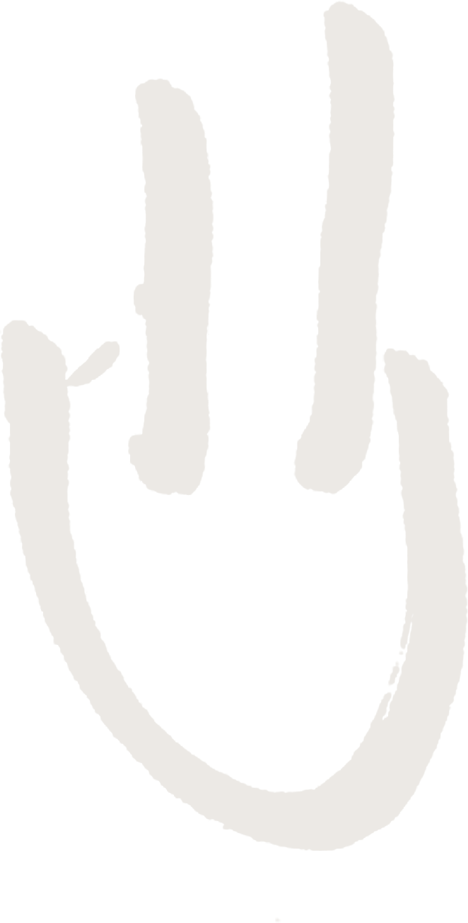 Ein weißes, handgezeichneter Smiley