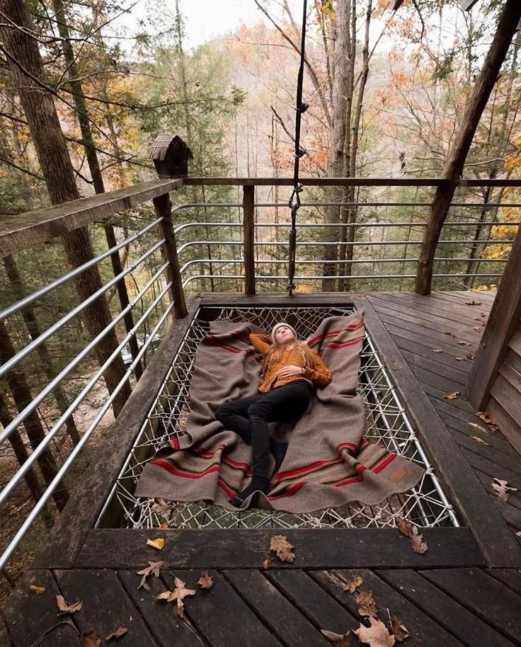 Cabin Addicted’s Instagram profile post_ “Caption this! 👇🏼 Photo_ @katethewild, Red River Gorge, Kentucky, @canopycrew ⠀ --- Follow @cabinaddicted #CabinAddicted”.jpg