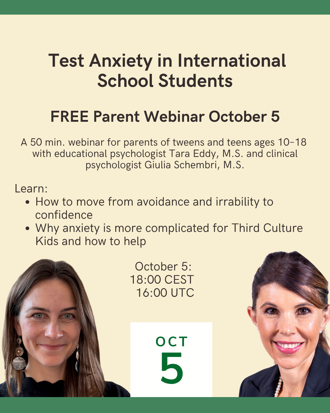 Test Anxiety in International School Students
