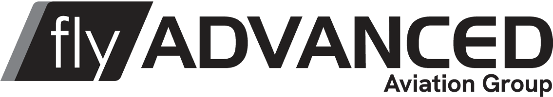 Fly Advanced Aviation Group logo with black, gray, and white text.