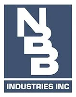 Logo of NB Industries Inc. with a blue background and white text
