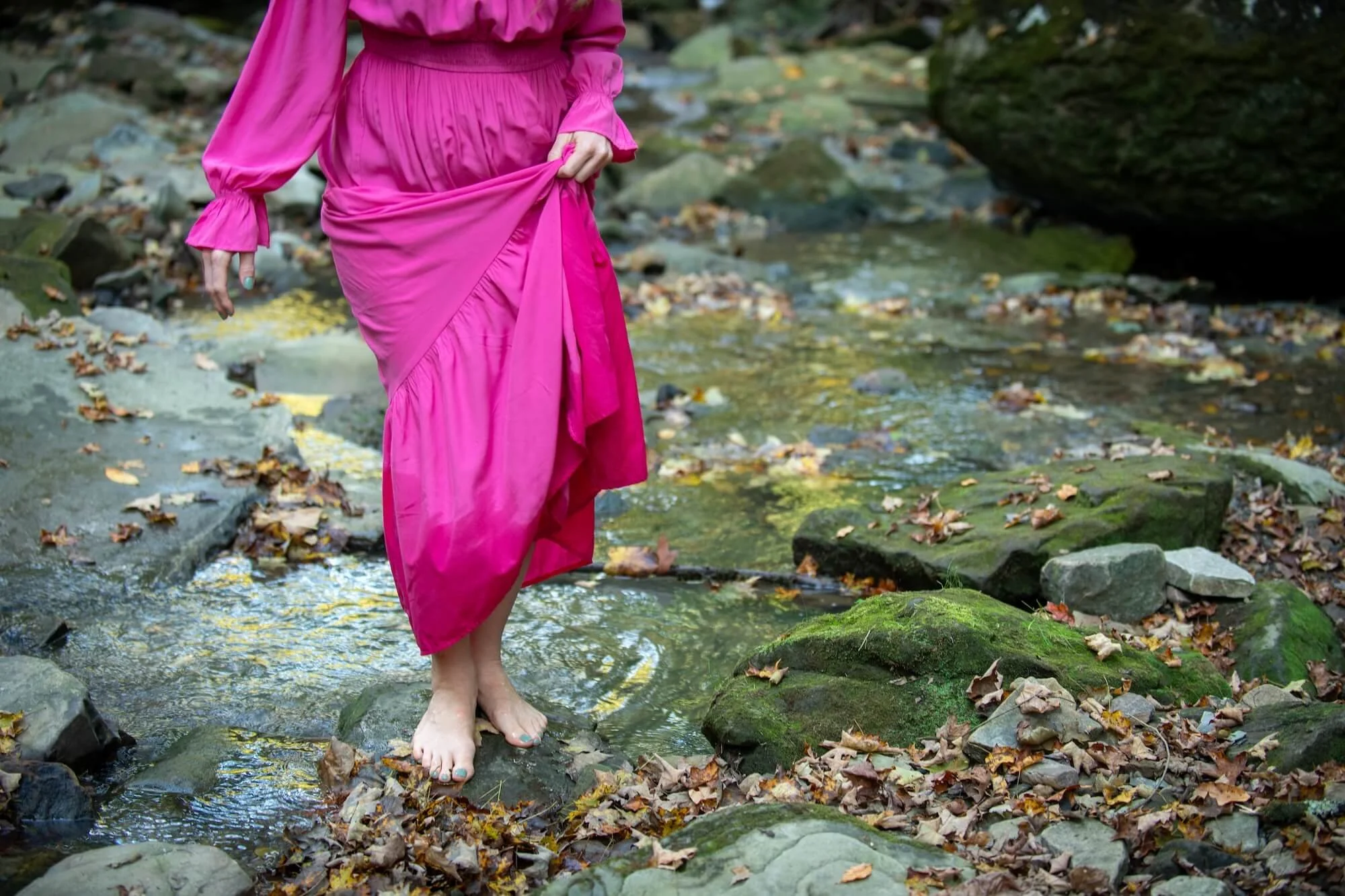 Briana connecting with nature