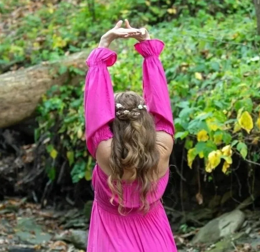 Briana connecting with nature