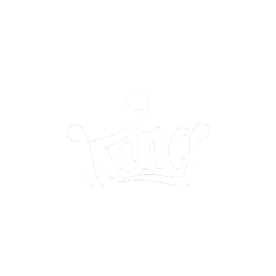 Stylized text logo reading 'King' in white on a black background.