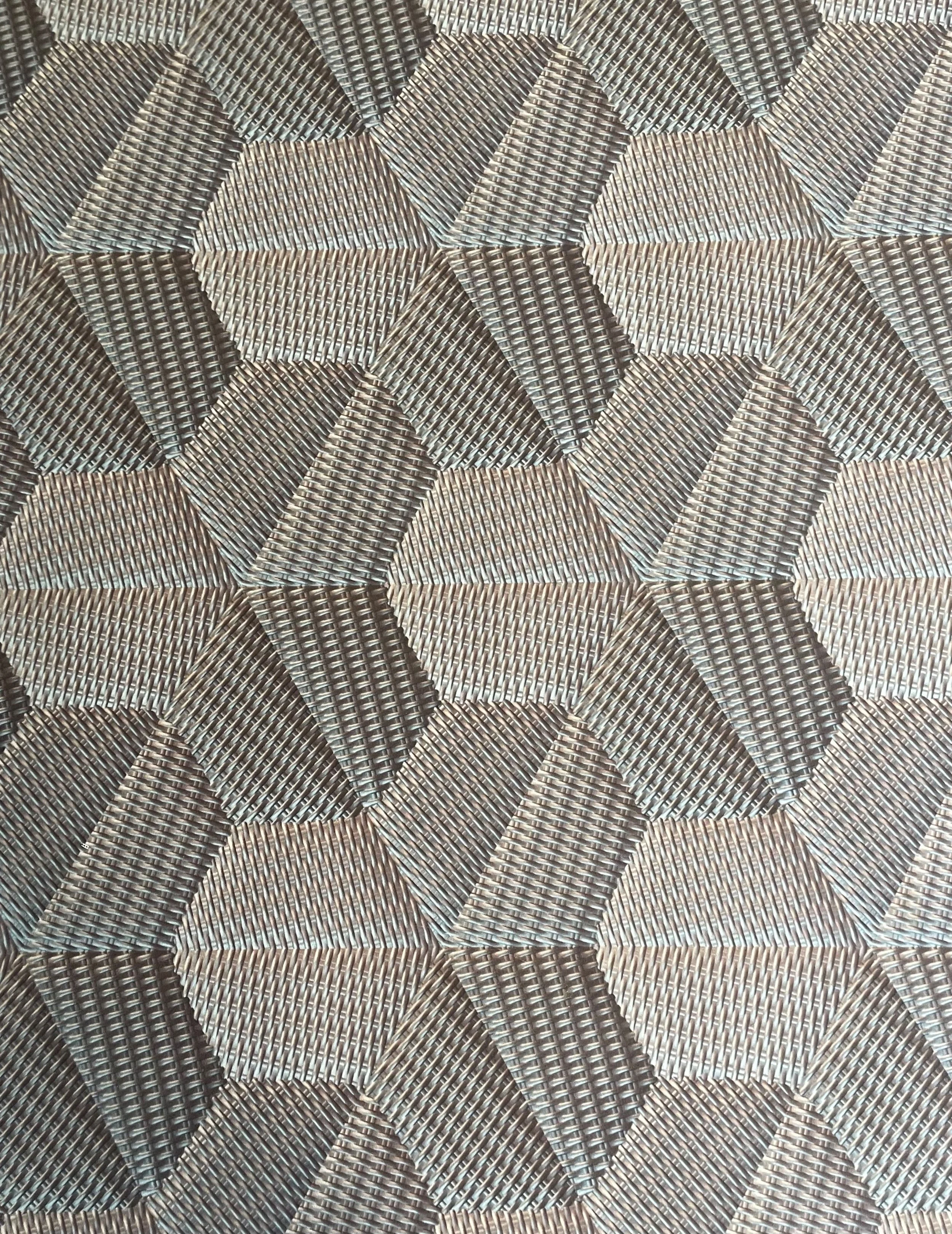 Sol textile Flotex à motif géométrique, revêtement floqué résistant et acoustique pour espaces professionnels et ERP