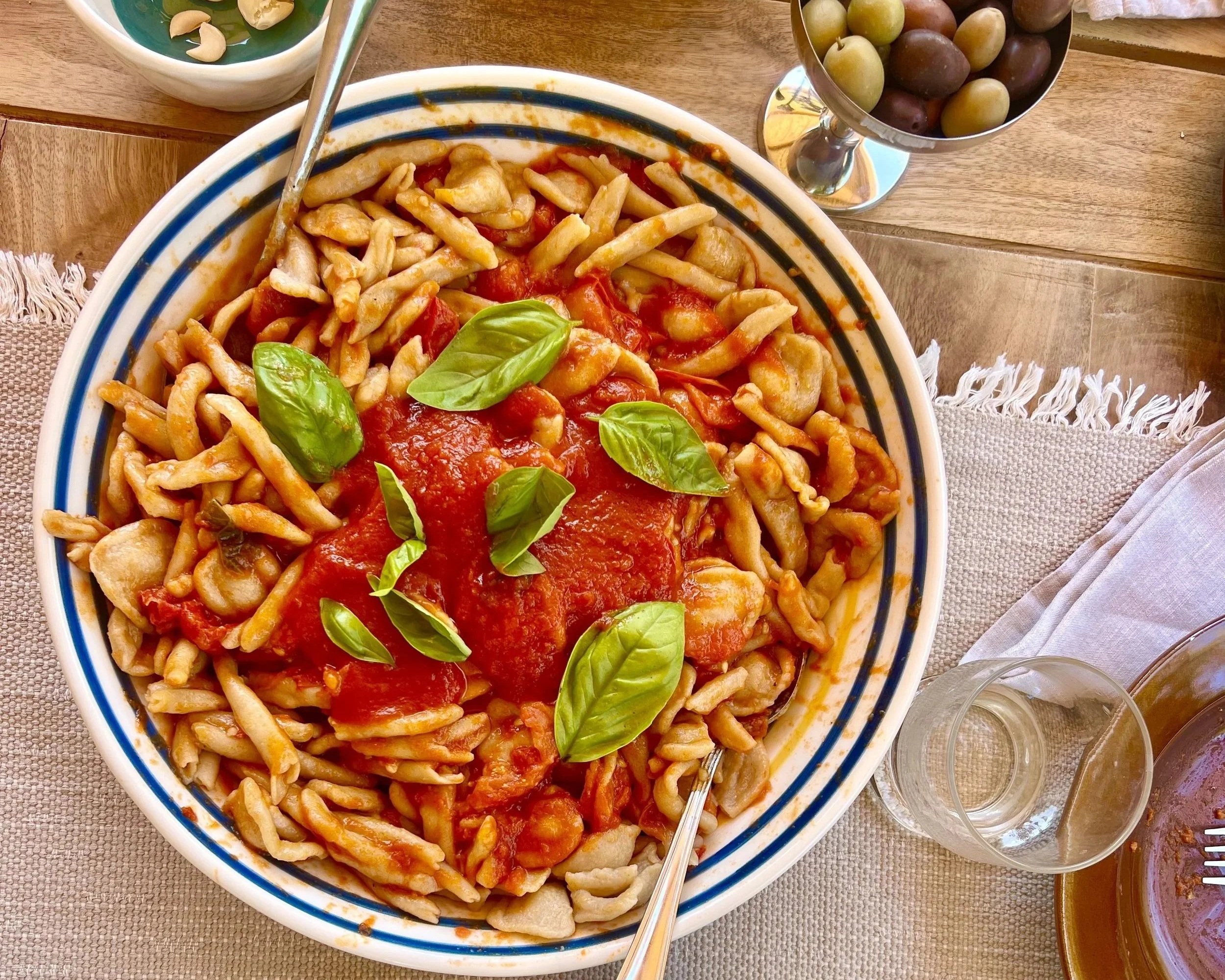 Hands-on cooking class making traditional Pugliese dishes in Salento.