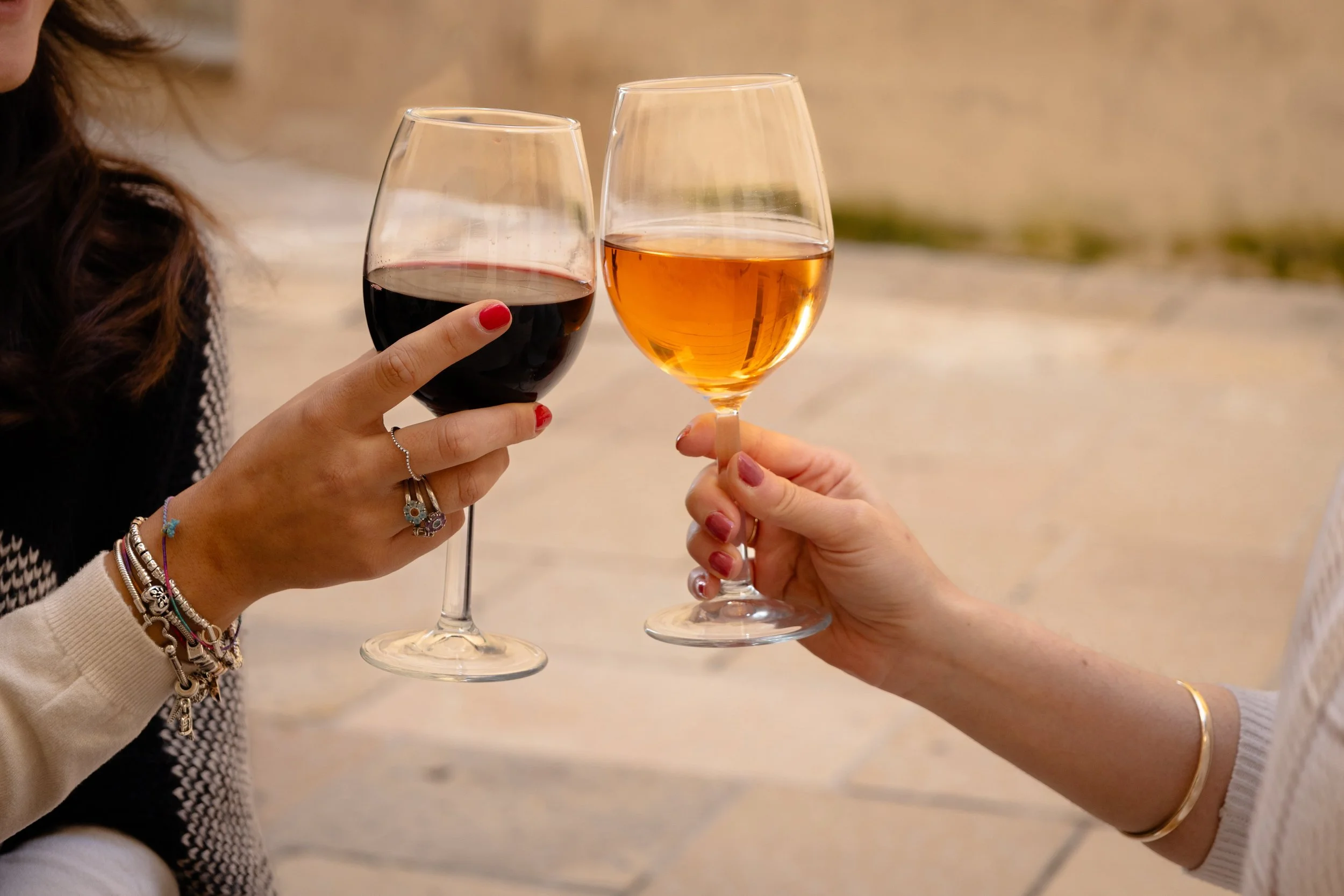 Glass of wine as part of everyday life in Southern Italy