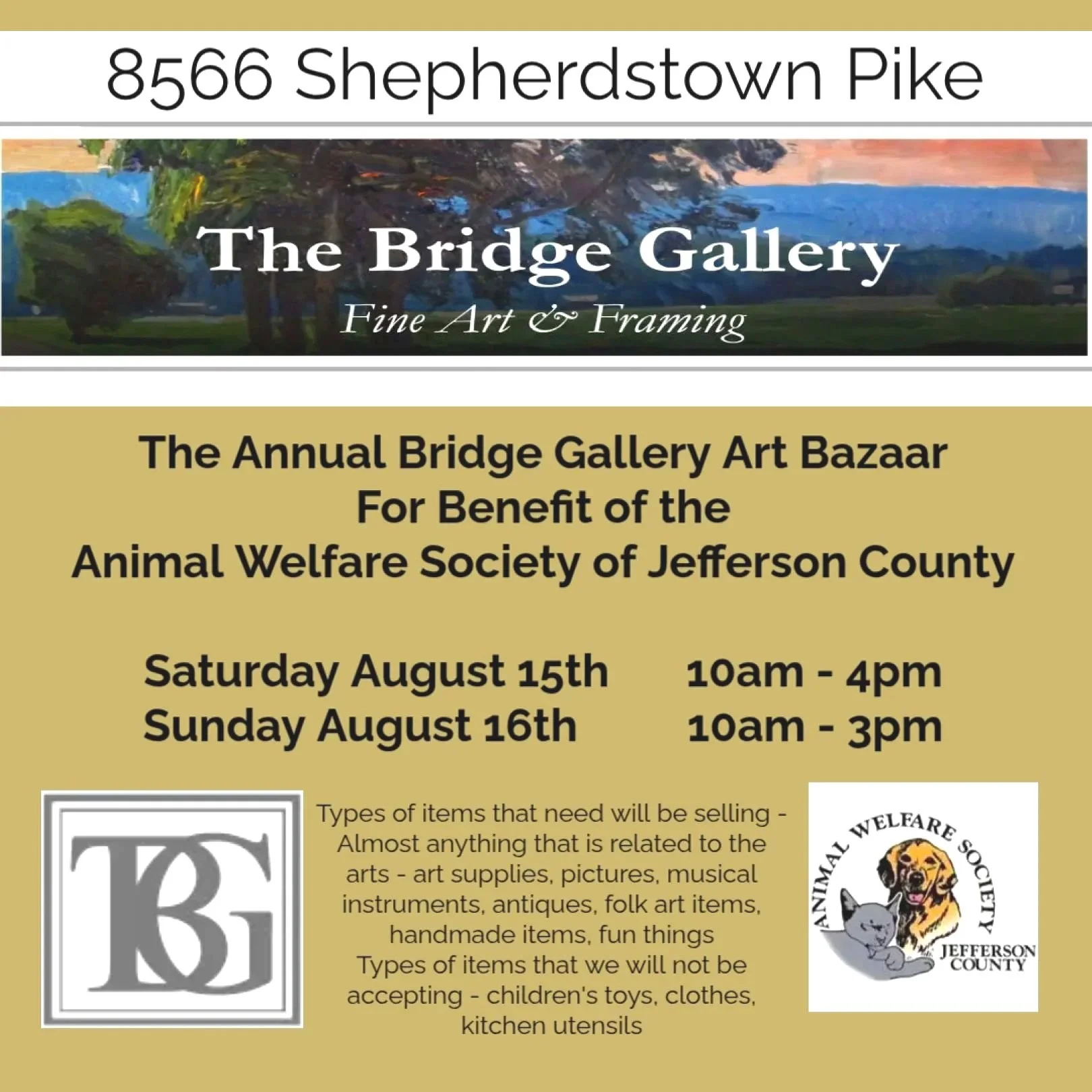 The Bridge Gallery Hosts Annual Bazaar for AWSJC