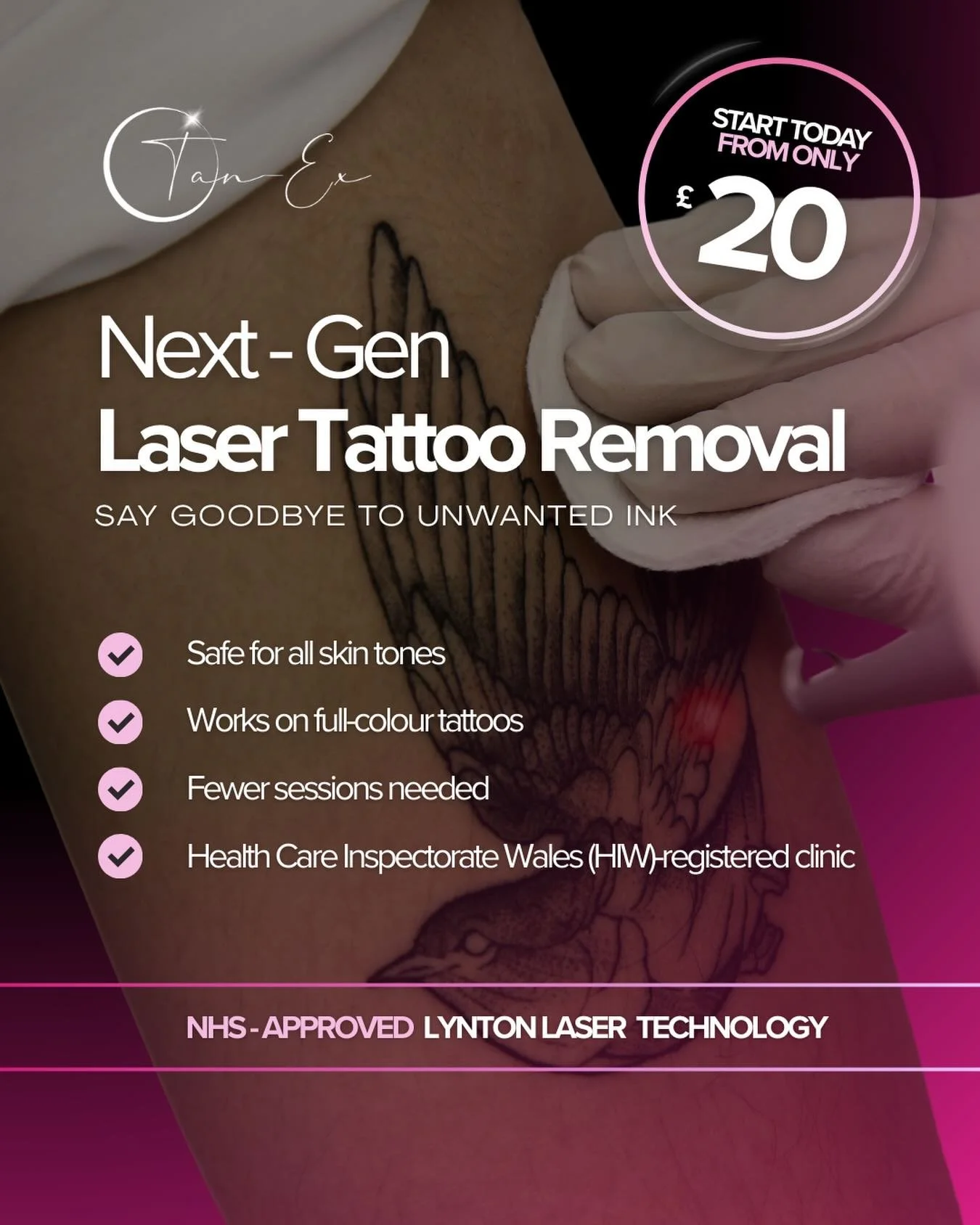 Not all tattoo removal is the same&hellip; ✨

Our next-generation Lynton laser technology targets ink more effectively, meaning better results with every session.

Whether you&rsquo;re looking to fully remove a tattoo or fade it for a cover up, we&rs