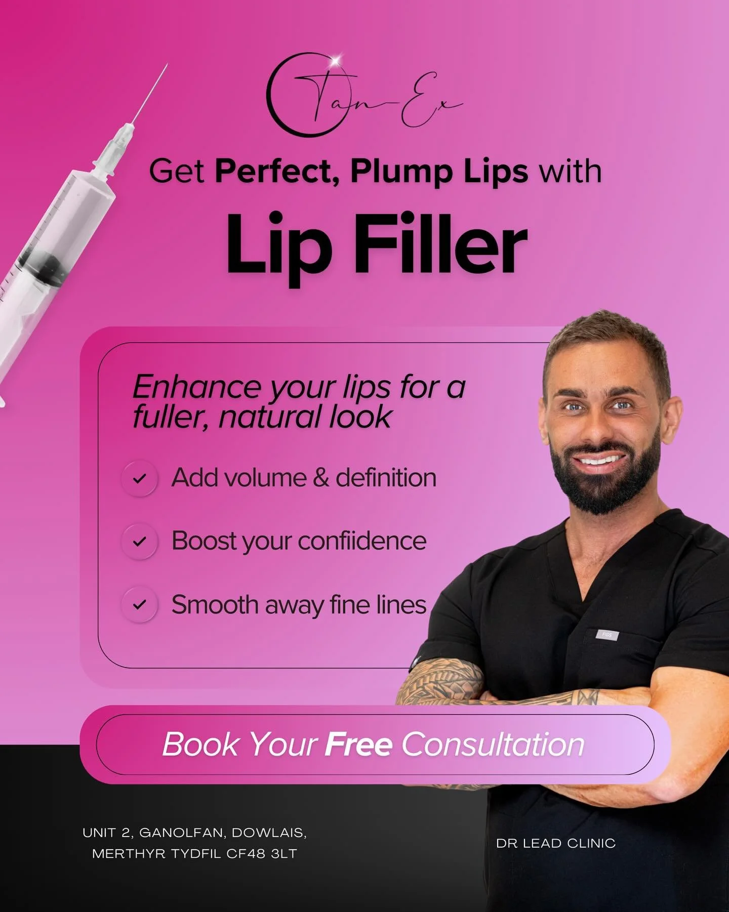 Enhance your lips with natural looking lip filler at Tan Ex 💋

Add volume, definition and boost your confidence.

Click the link in bio to book!

#lipfillermerthyr #aestheticclinicmerthyr