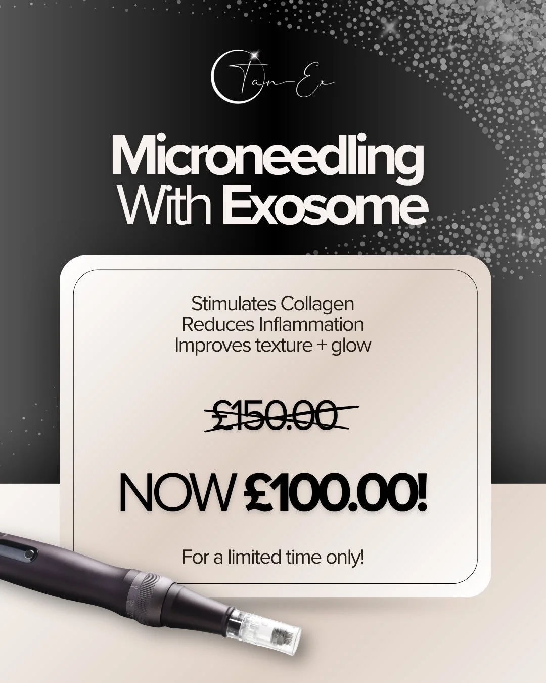 Next level skin ✨

Microneedling with Exosomes now &pound;100 (was &pound;150)

Think smoother, brighter, healthier skin from within

Click the link in our bio to book your appointment 🤍
