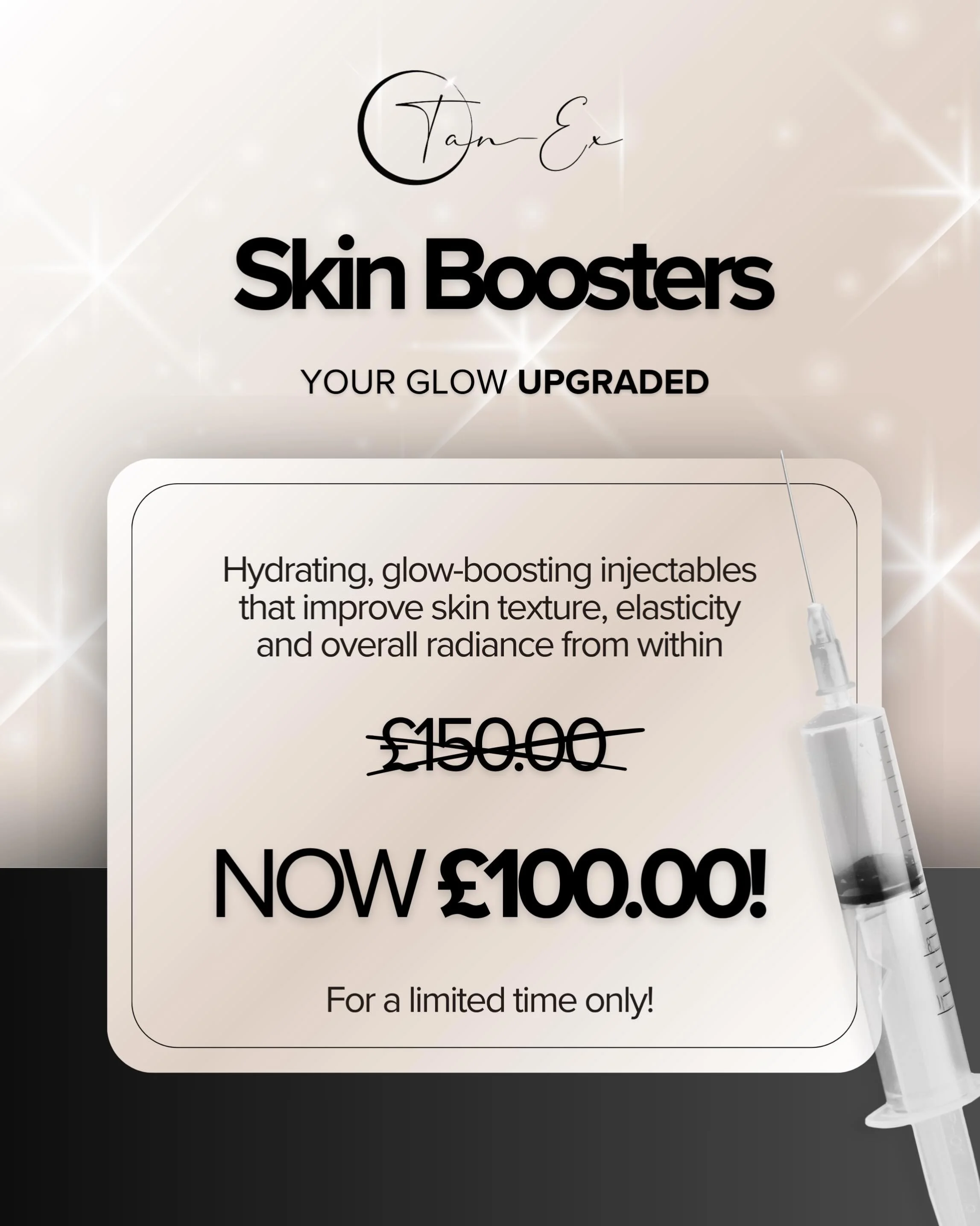 Hydration from within 💧
Skin boosters now &pound;100 (was &pound;150)

Plumper, smoother, more radiant skin starts here

Click the link in our bio to book your appointment 🤍