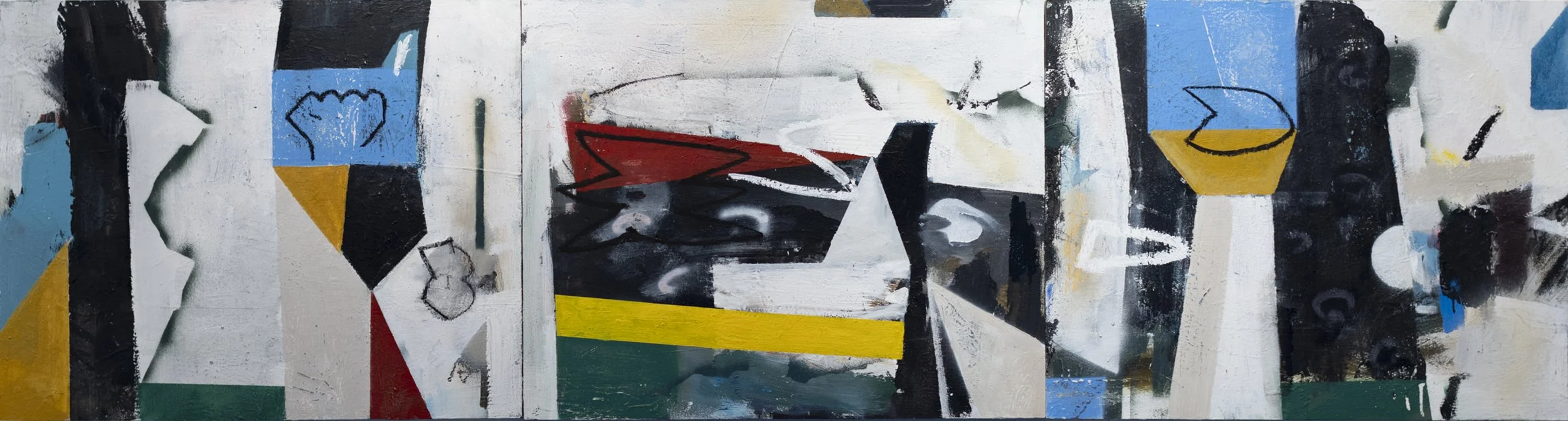 #3095  24 x 90" triptych (3 panels) Oil on Panels