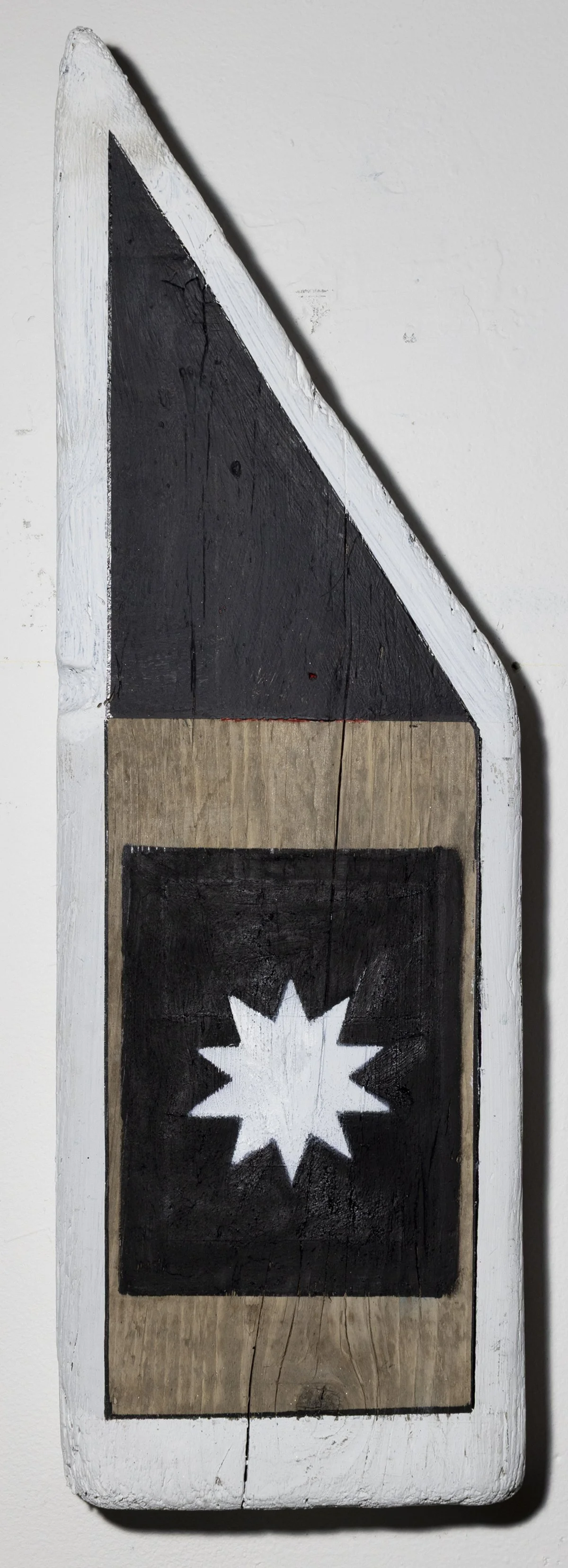 #3098  25 x 7.5" Oil on Driftwood