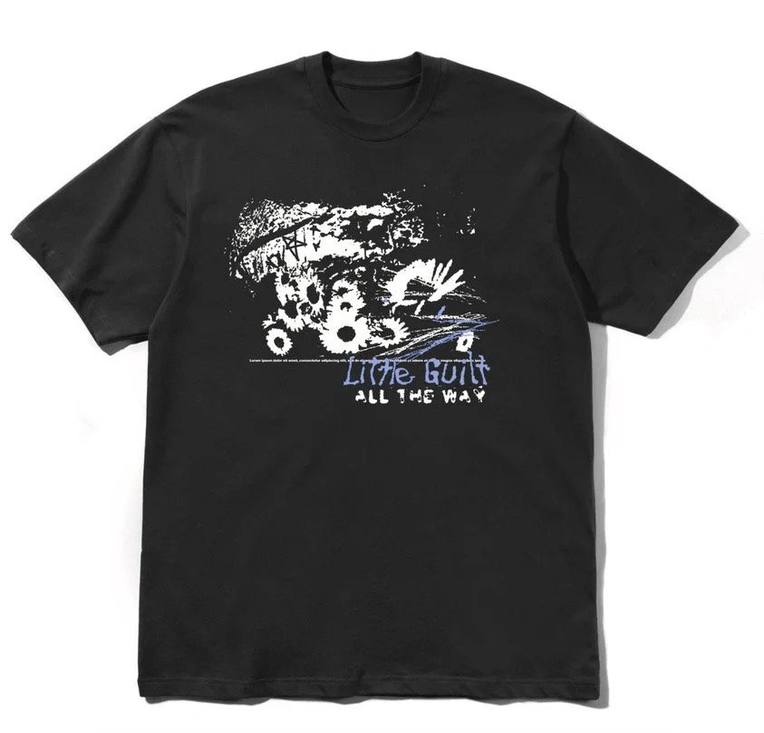 'All The Way' Heavy Black Tee