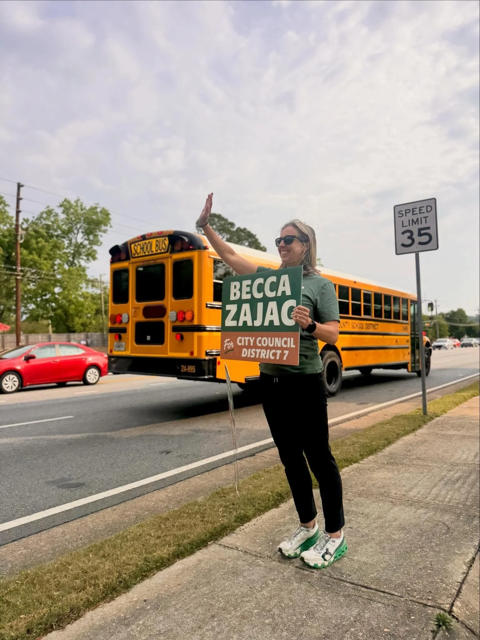 Fantastic morning on the campaign trail! 

Sign waving on Macon Road, refueling with chicken minis from my fav Wynnton Road Chick-fil-A, 
&amp; locking in more votes for Zajac for District 7!
