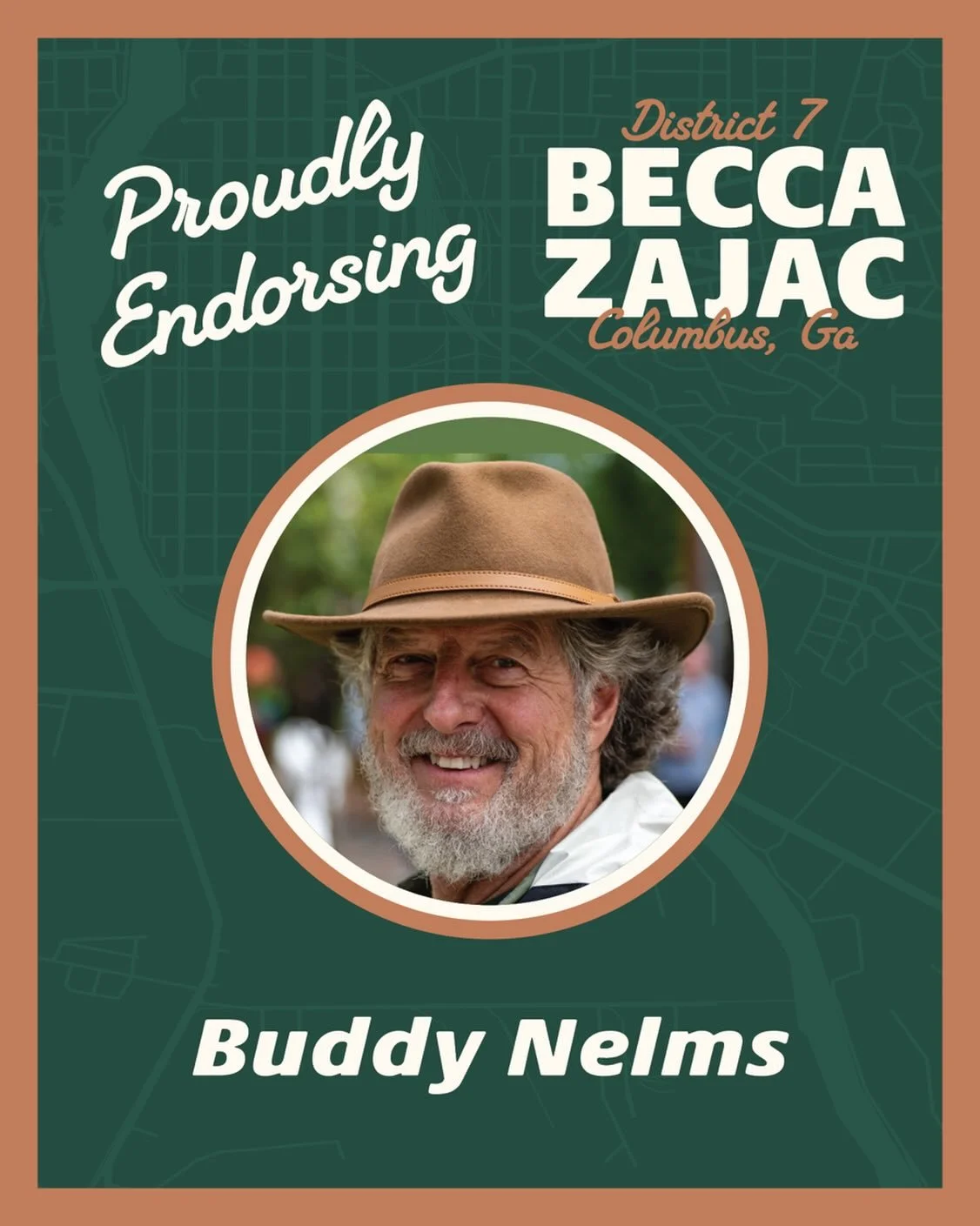 I am honored to have the endorsement of Buddy Nelms, owner/operator of The Loft, Mabella&rsquo;s, and Saltcellar, and co-founder of Uptown Life Group.

In the early 1990s, Buddy saw downtown Columbus&rsquo; potential long before many others did. His 