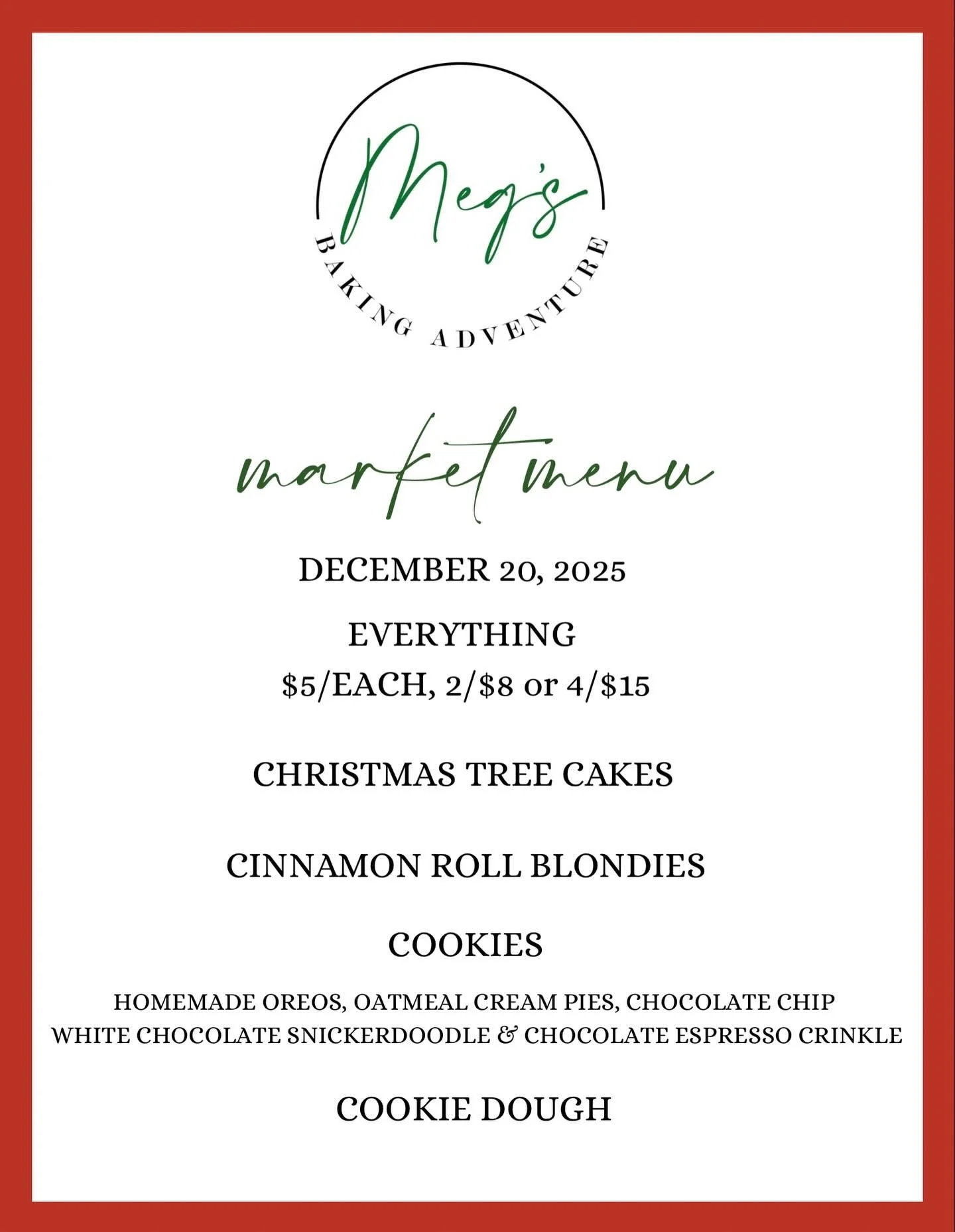 So many Christmas sweet treats! Come see me tomorrow for the last market of the season! Get all your sweet treats for Christmas and to snack on while you shop! I&rsquo;ll be there from 10-2!