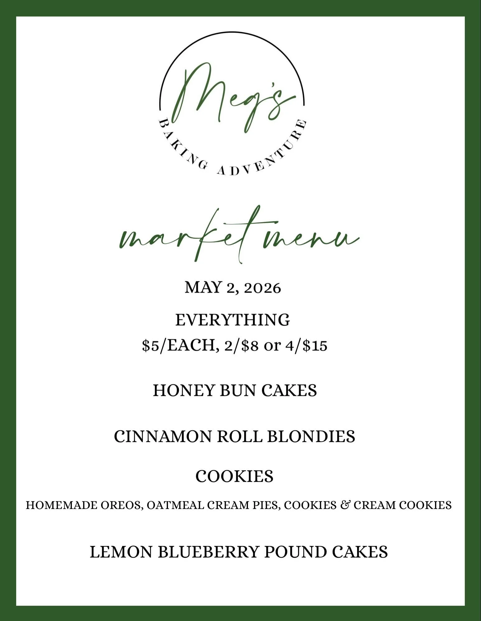 Come see me from 10-2 tomorrow at Anderson County&rsquo;s Spring Market! From mini honey bun cakes to lemon blueberry pound cakes! Come find your favorite gluten and dairy free treats!