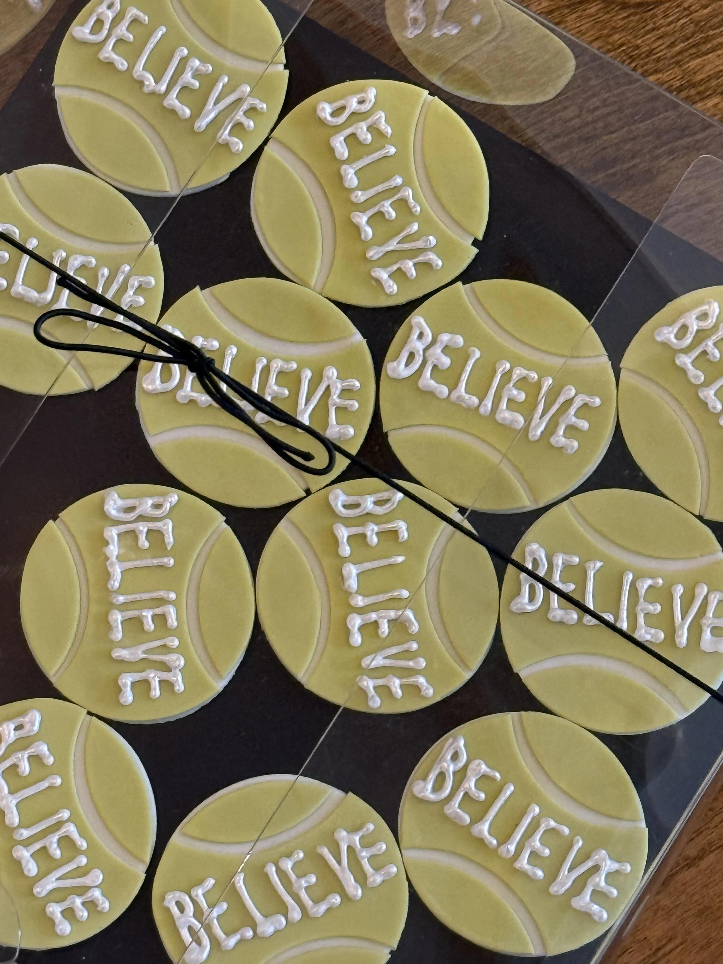 Custom Tennis Ball Cupcake Toppers | Portland, OR