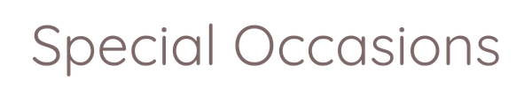 Text reads 'Special Occasions' in black font on a white background.