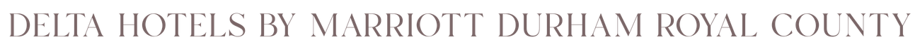 Text reading 'Delta Hotels by Marriott Durham Royal County'