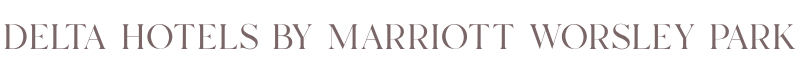 Text that reads 'DELTA HOTELS BY MARRIOTT WORSLEY PARK' in a serif font.