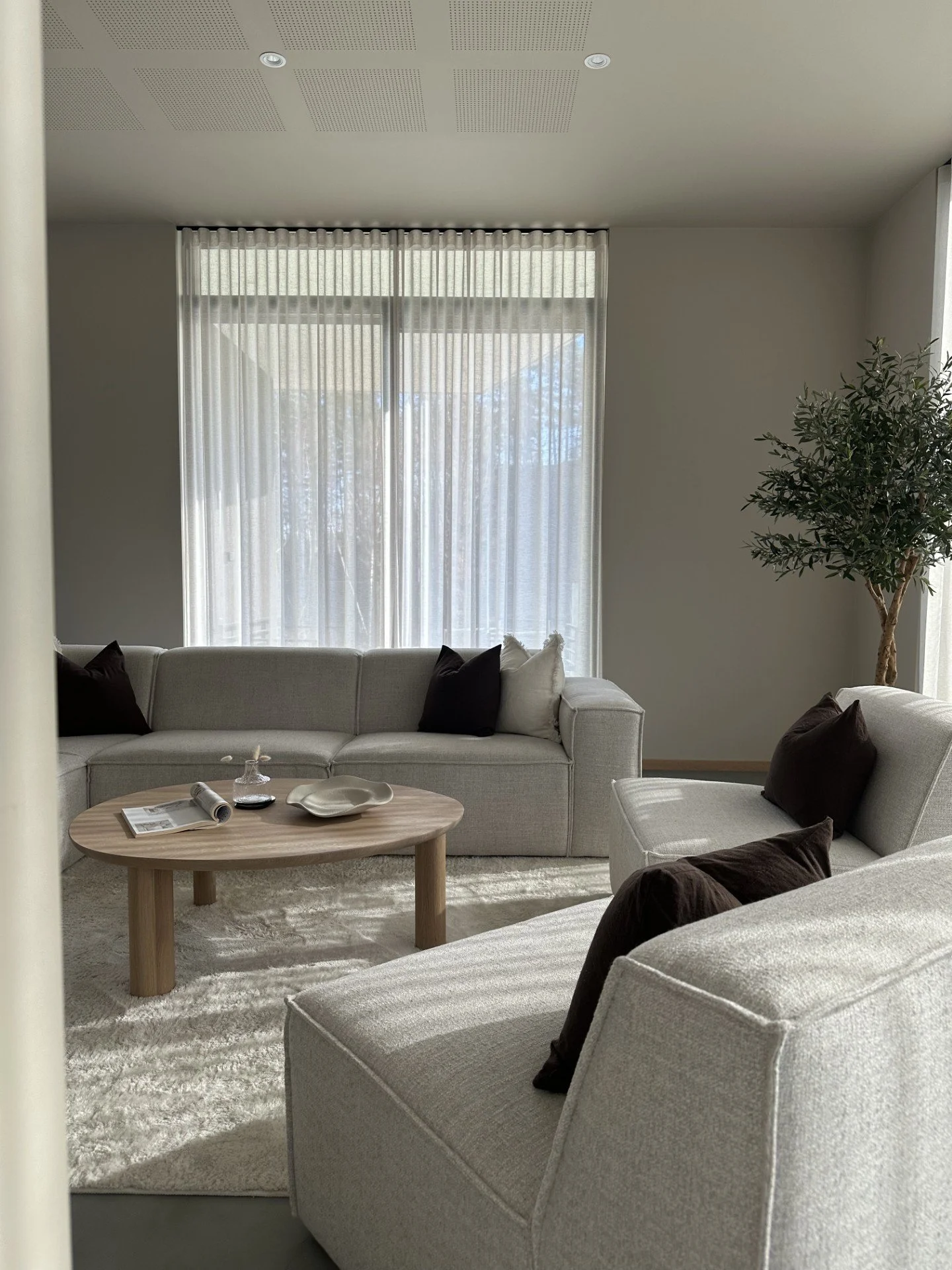 Moderne enebolig på Åsafjellet i Søgne, stue, arkitektur
