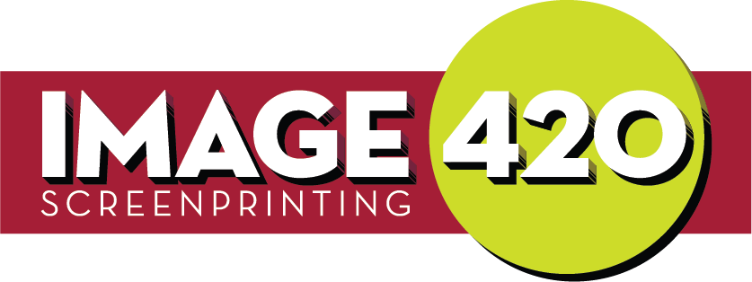 Logo for Image 420 Screening with bold white text on a red background and a green circle highlighting the number 420.