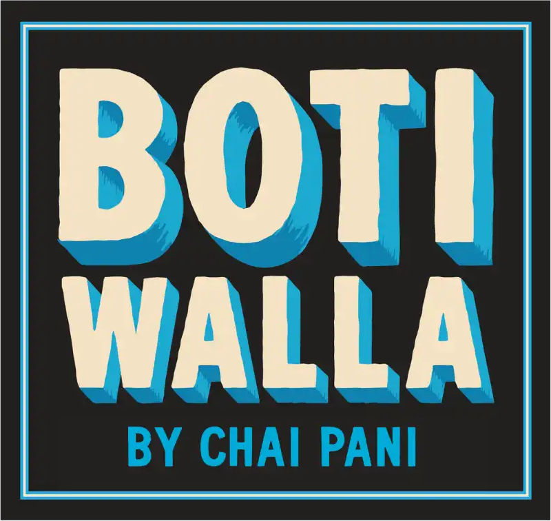 Book cover titled 'Boti Walla' by Chai Pani, with bold 3D lettering on a black background.