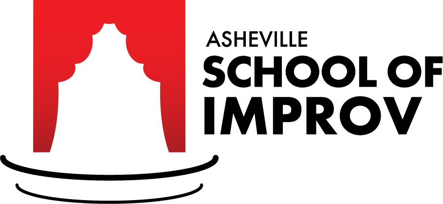 Logo of the Asheville Ballet featuring a silhouette of a ballerina in front of red stage curtains with the text 'Asheville Ballet'.