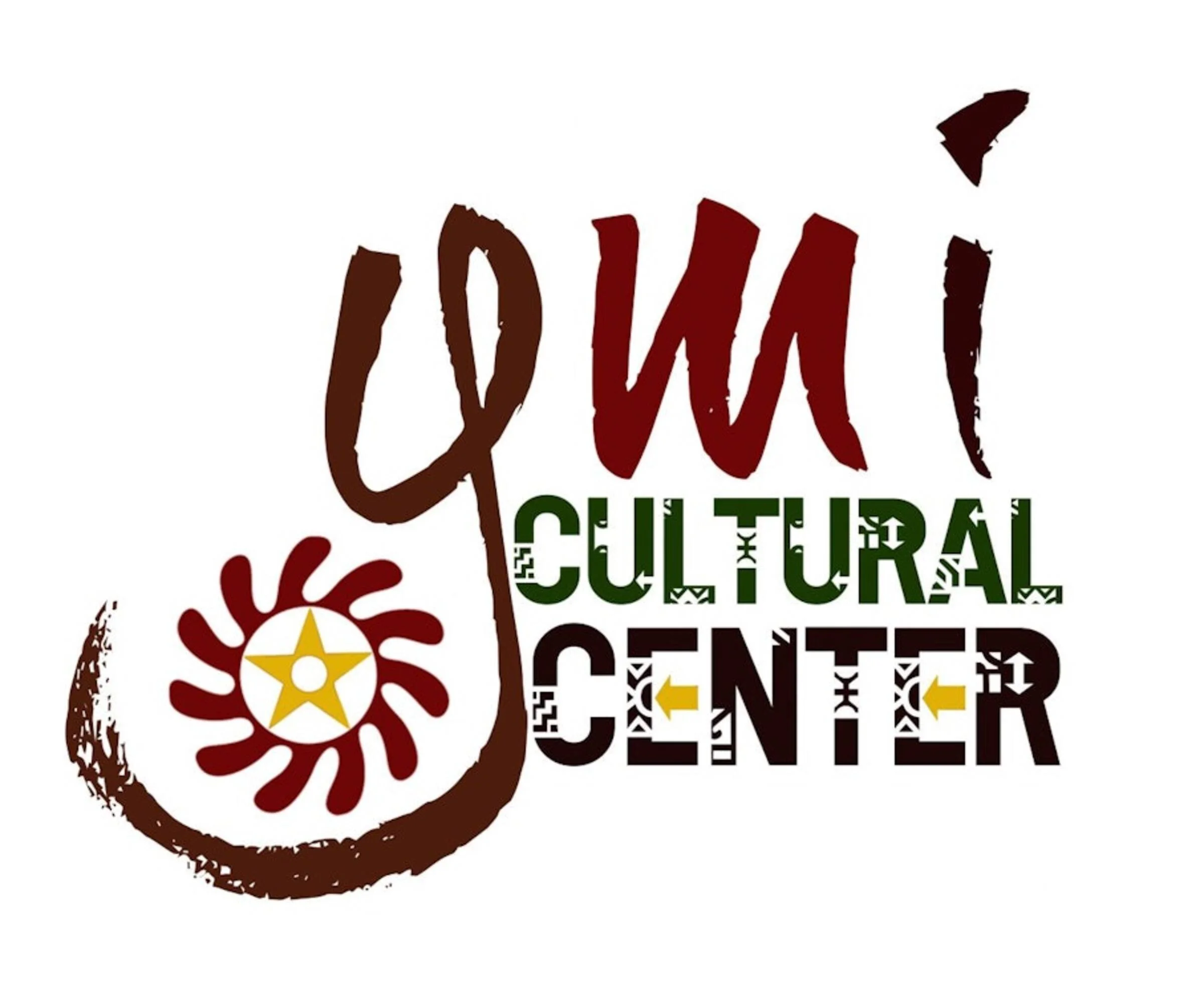 Logo for the Odwa Cultural Center featuring stylized text and a circular design with a star in the center.