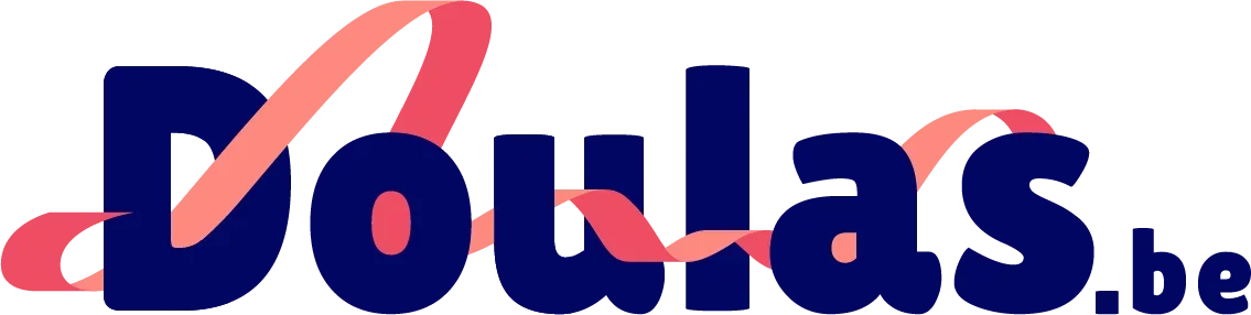 The image features the Doula's Be logo with bold dark blue text and a pink ribbon-like design over the text.