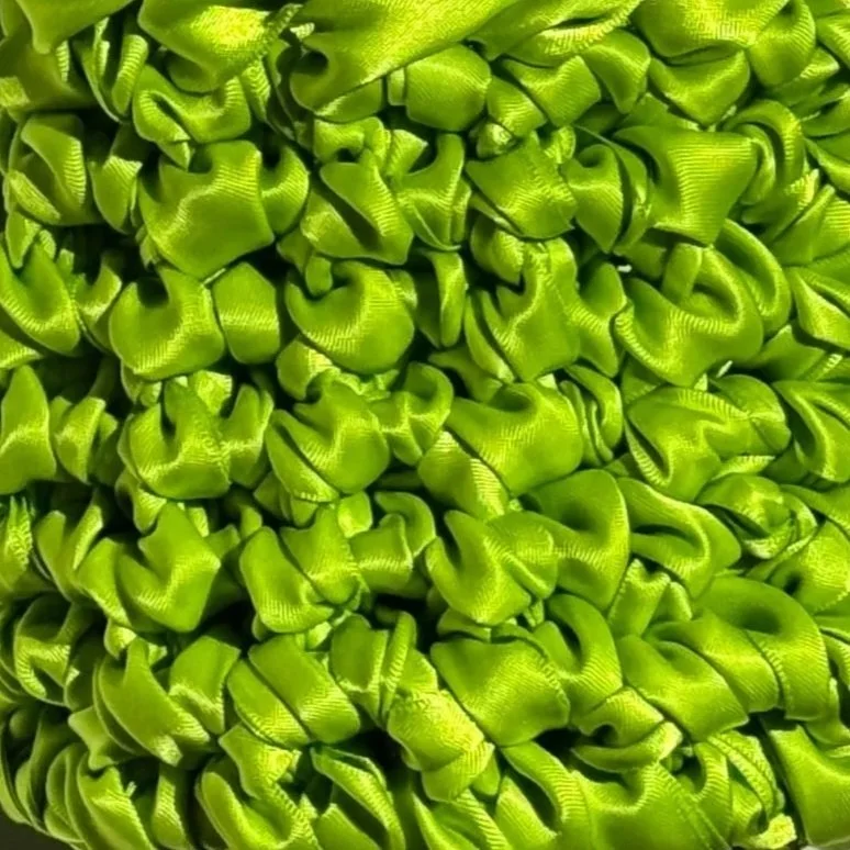 medium satin bucket bag