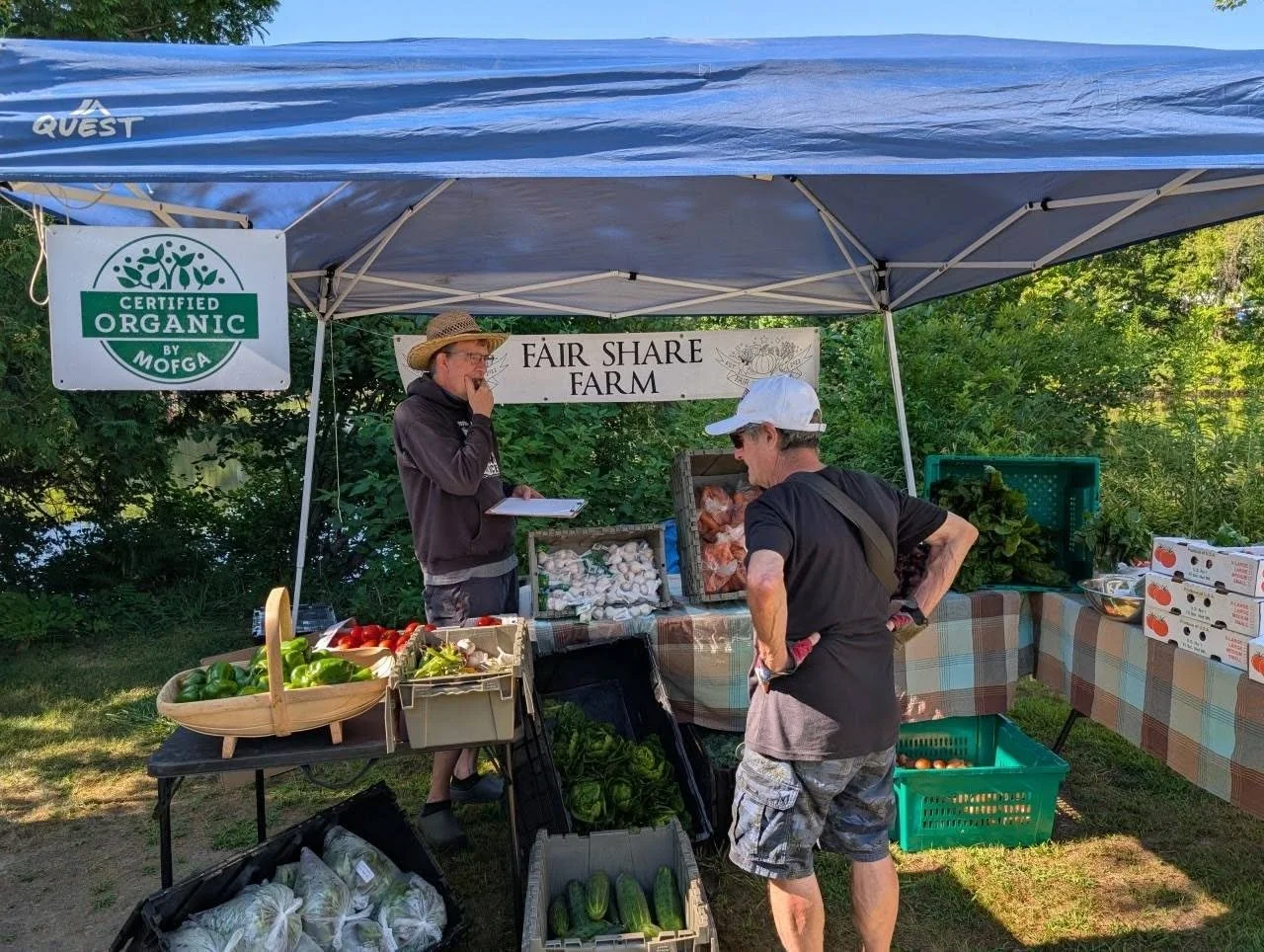 Founder Todd Chretien with a customer at the Wayne Farmers Market