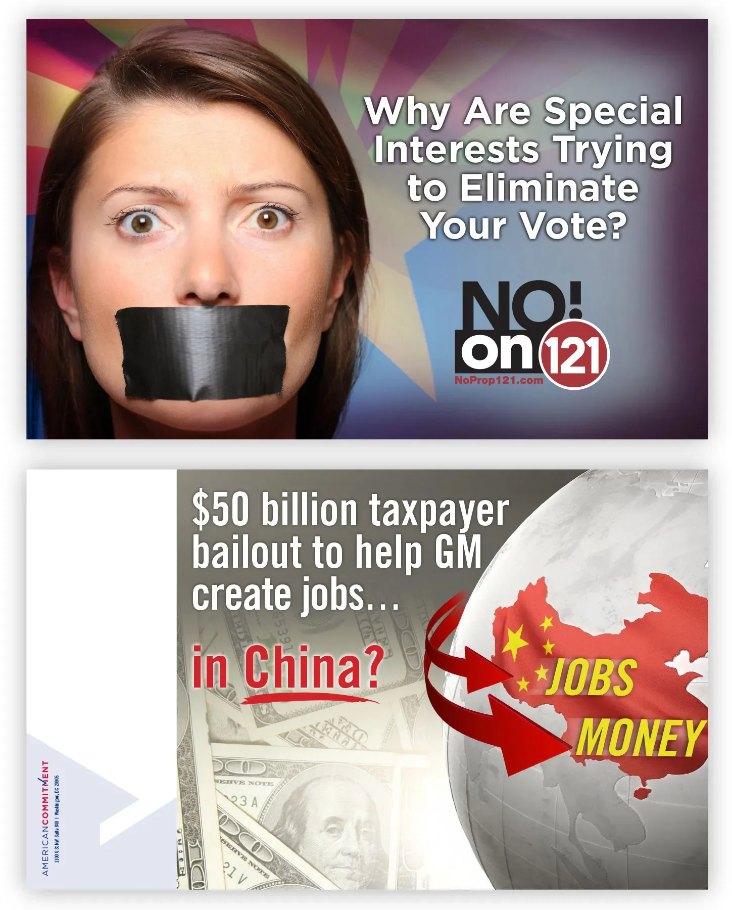 A voter education GOTV mailer