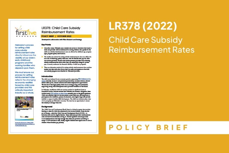Policy Brief: LR378 (2022) | Child Care Subsidy Reimbursement Rates