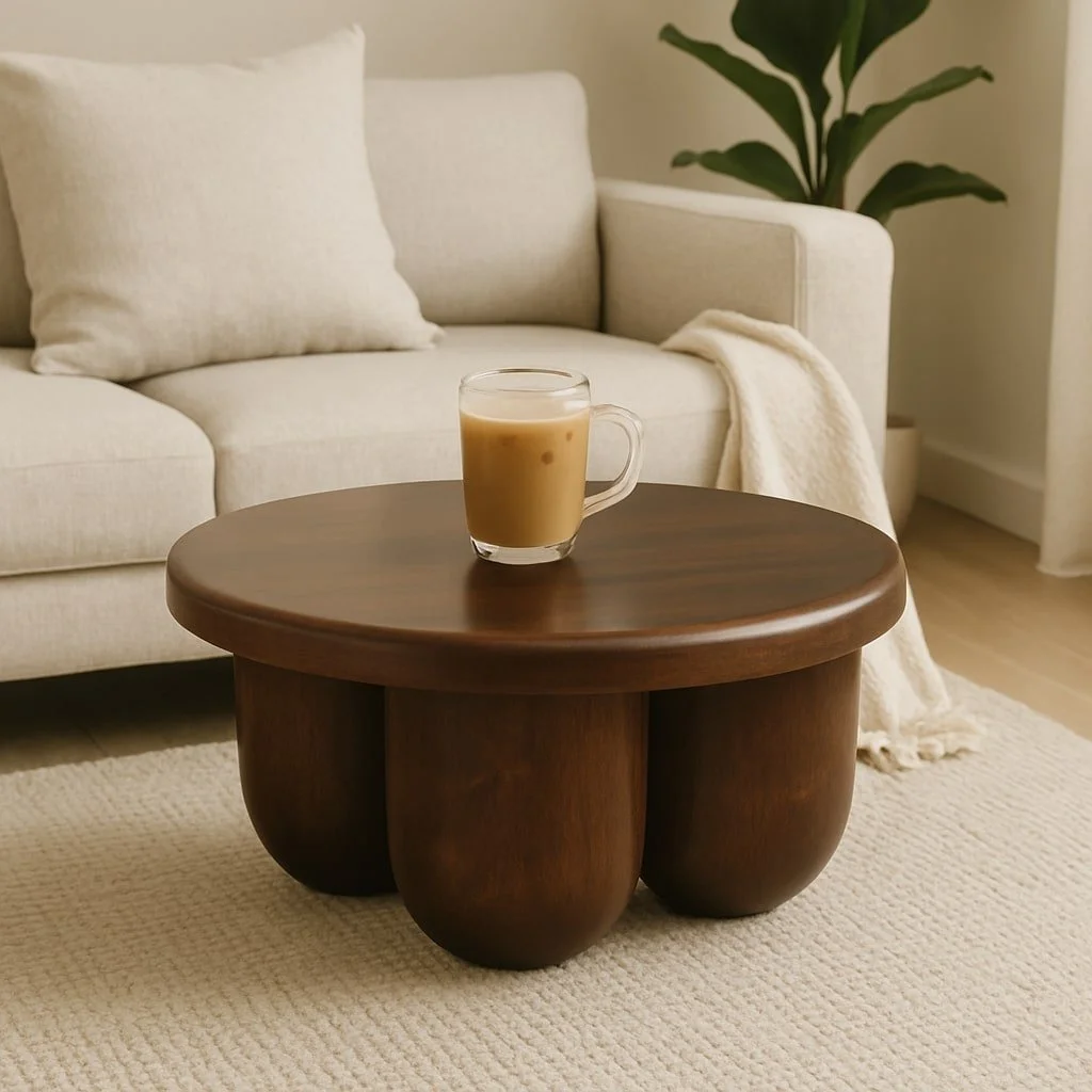 Sculpted Coffee Table in Winewood Oak