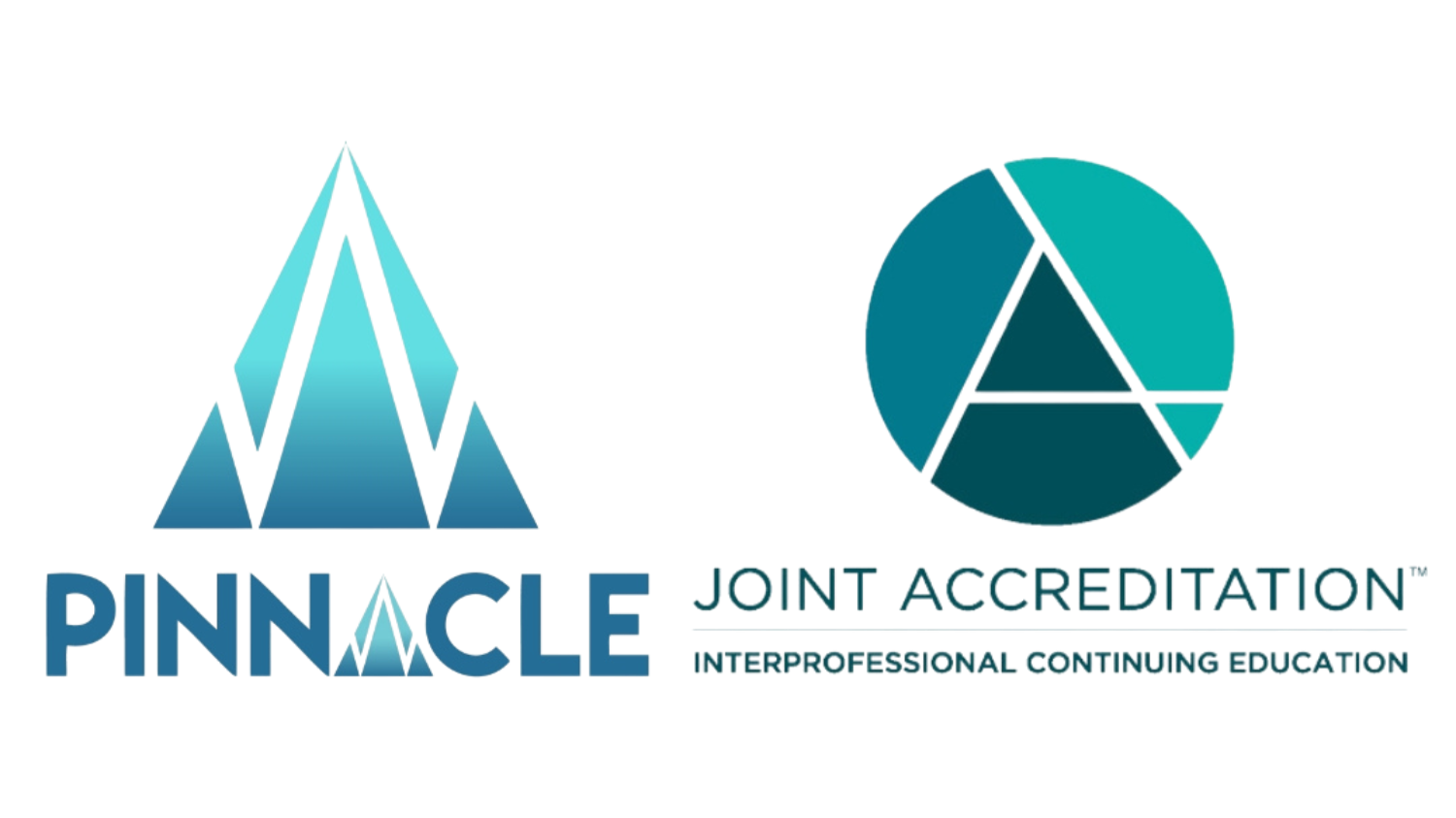 Pinnacle One Accreditation logo with a pyramid and a pie chart, and text indicating professional continuing education.