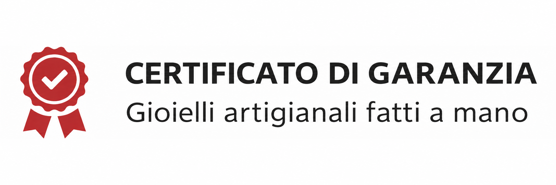 Certificato di garanzia con un simbolo di spunta all’interno di un cerchio e un nastro rosso da premio