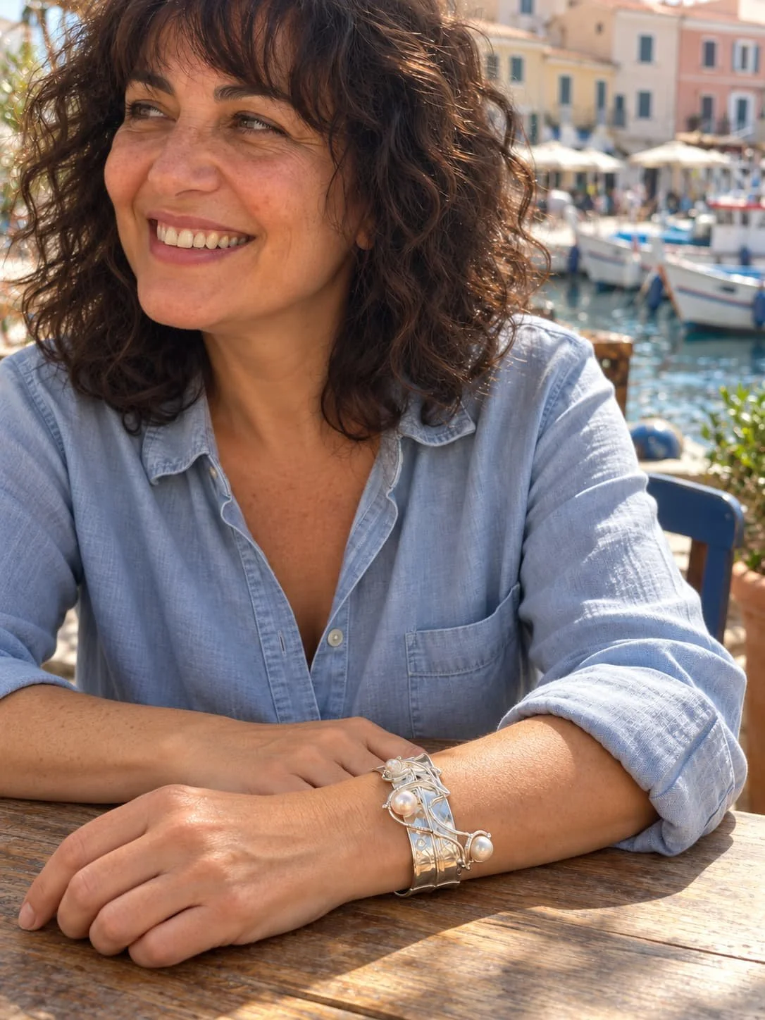 Relaxed Harbor Portrait with Pearl Cuff.jpg