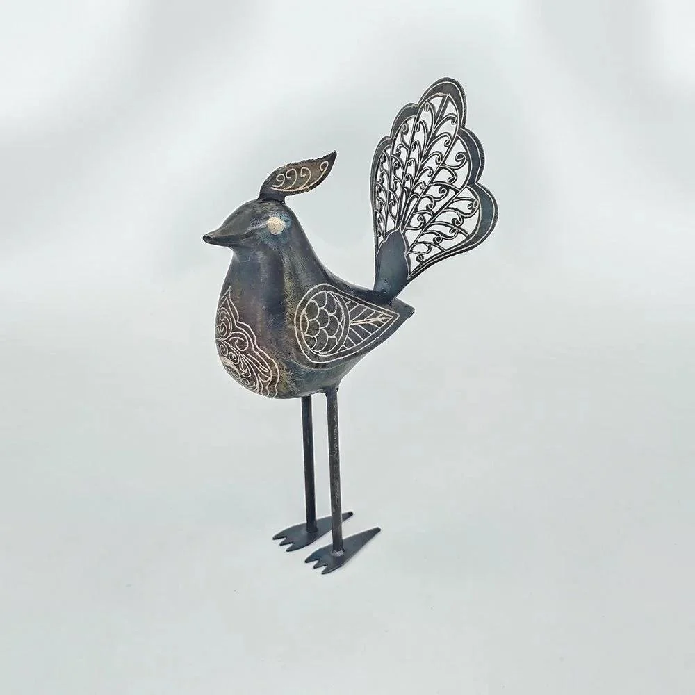 Handmade Iron Bird Sculpture