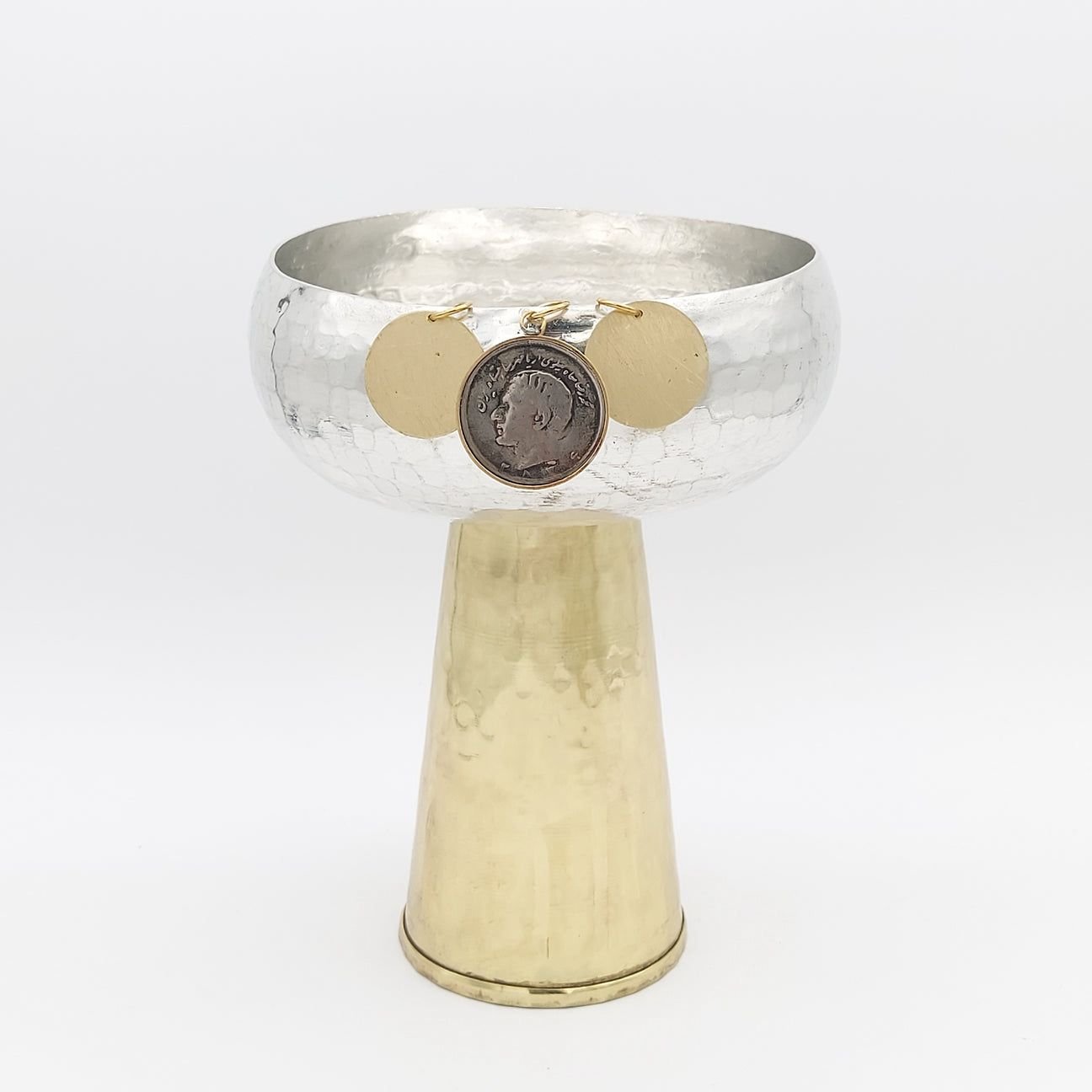 Copper Bowl with Brass Stand