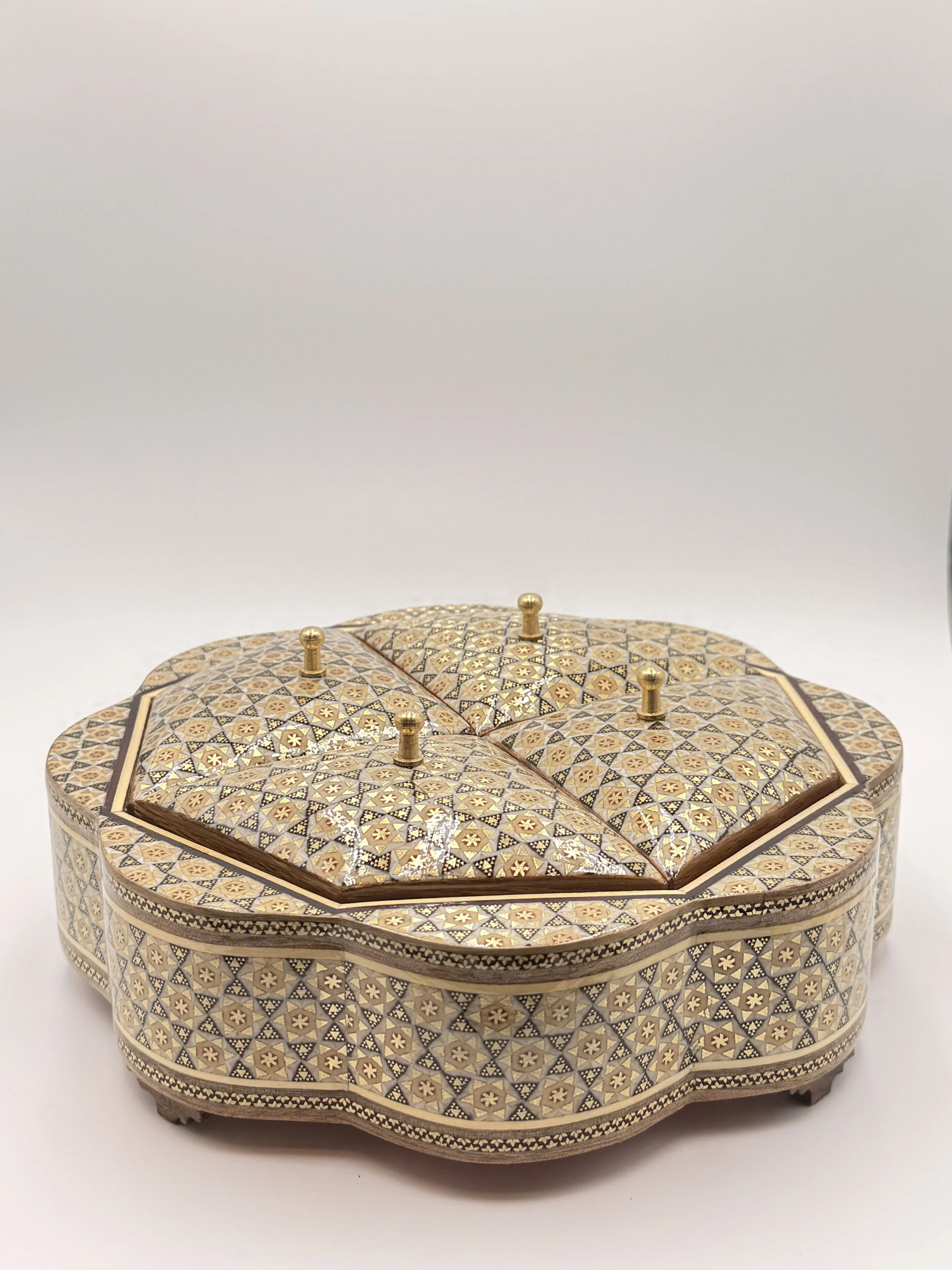 Four-Lid Khatam Candy Bowl