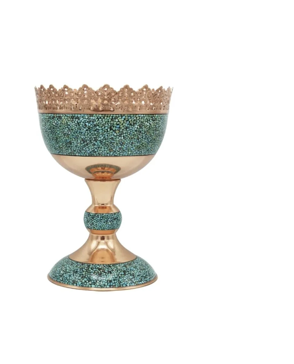 Mini Copper Bowl whit Turquoise Inlay