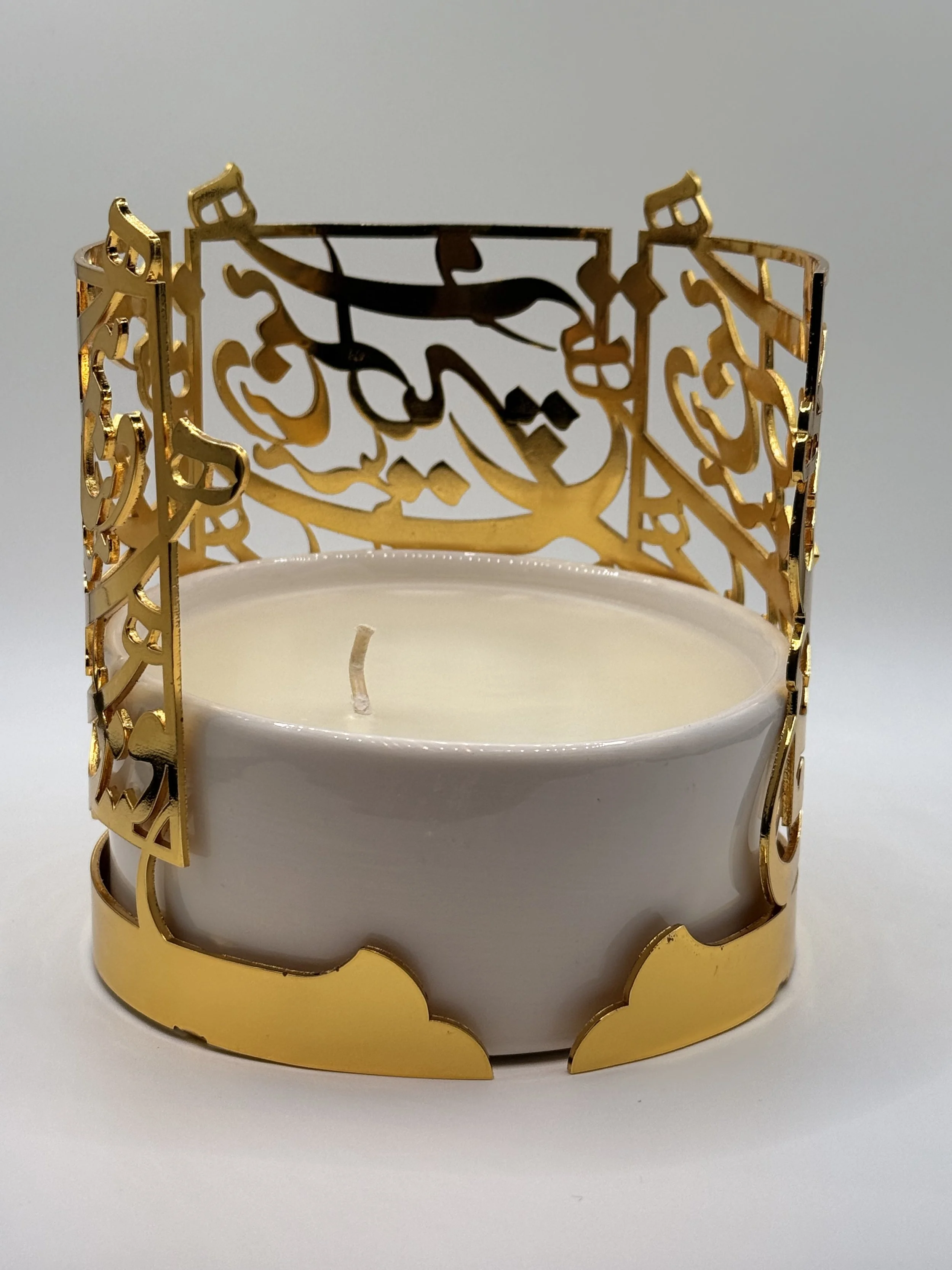 Ceramic Candle Holder with Candle
