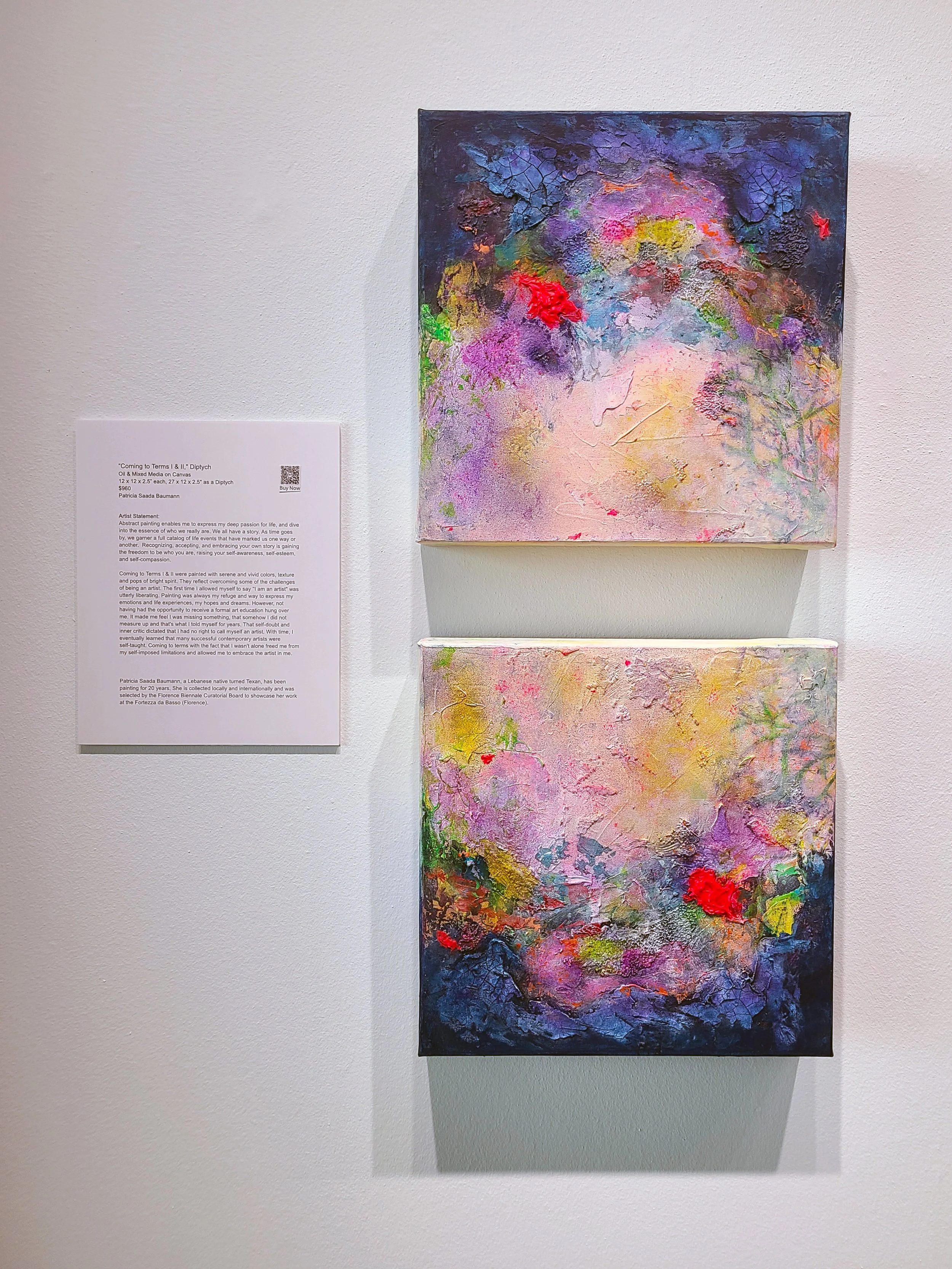 Coming to Terms I&II
Acrylic & Mixed Media On Canvas
27 x 12 x 2.5 in