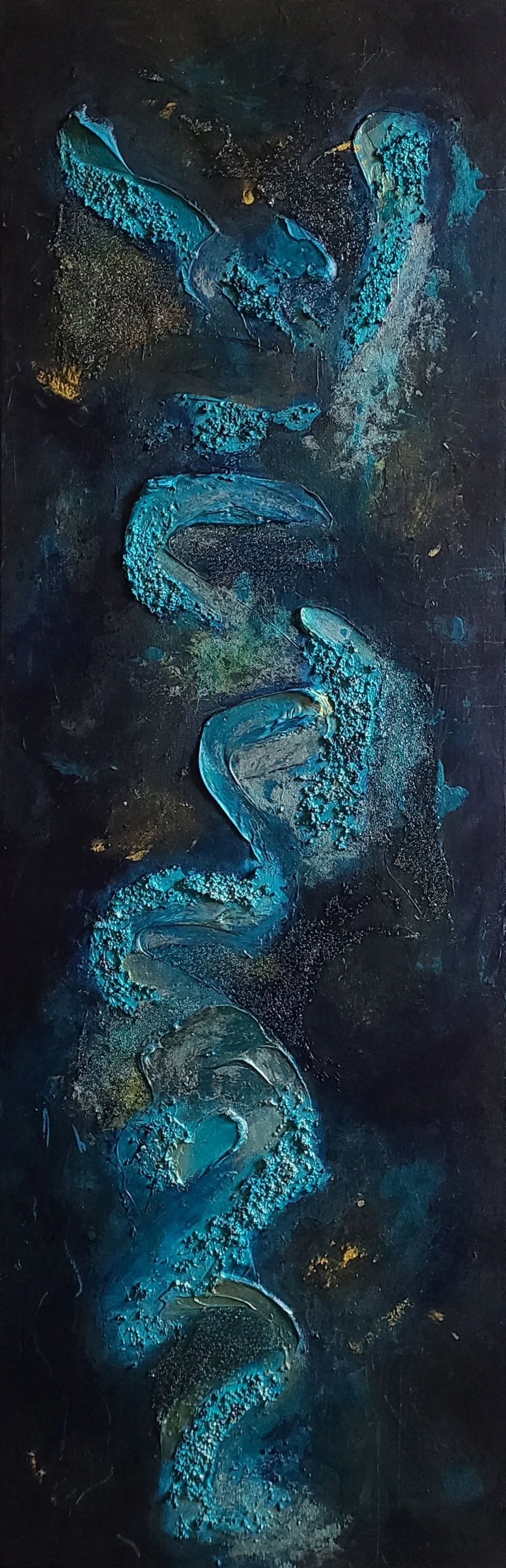 Untravelled Shores
Acrylic & Mixed Media On Canvas
36 x 12 x 1.5 in