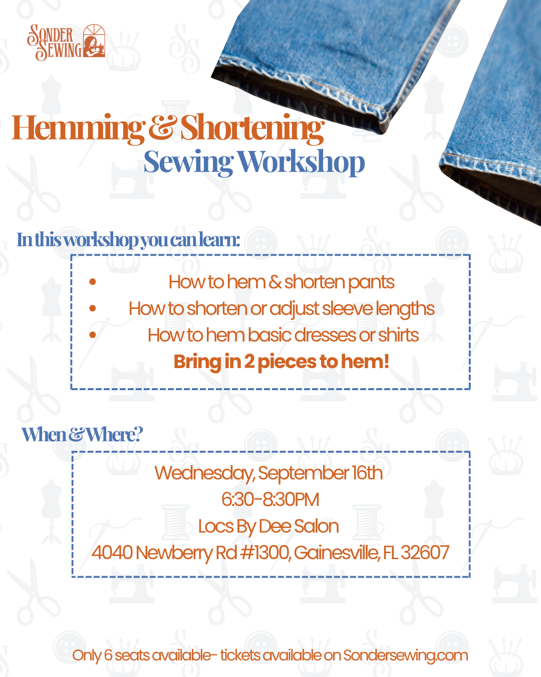 Hemming Sewing Workshop