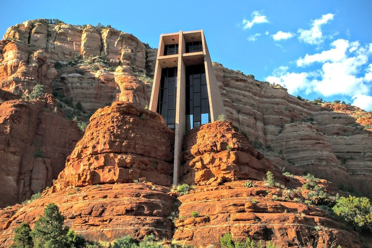 Sedona AZ travel blog - Chapel of the Holy Cross is a roman catholic church still offering services, built on a large rock formation